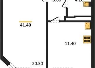 Продажа 1-ком. квартиры, 41.4 м2, посёлок Отрадное, бульвар 70 лет Победы, 5