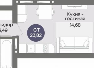 Продается квартира студия, 23.8 м2, Новосибирск, метро Студенческая, Рубиновая улица, 13