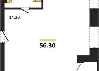 Продаю однокомнатную квартиру, 56.3 м2, Новосибирск