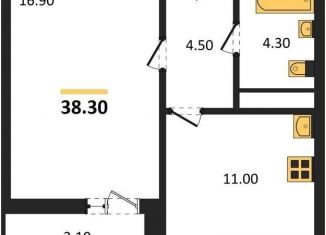 Продается 1-ком. квартира, 38.3 м2, Воронеж, улица Шишкова, 140Б/6