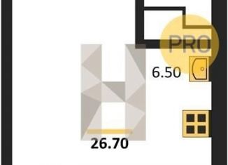 Квартира на продажу студия, 26.7 м2, Воронеж, Железнодорожный район