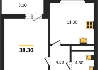 Продам однокомнатную квартиру, 38.3 м2, Воронеж, улица Шишкова, 140Б/6, Центральный район