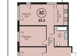 Продам 3-ком. квартиру, 85 м2, Алтайский край, улица имени В.Т. Христенко, 2к3