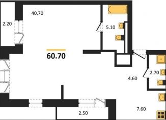 Продается квартира студия, 60.7 м2, Новосибирск, метро Заельцовская