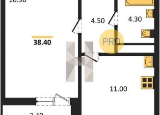 Продажа однокомнатной квартиры, 38.4 м2, Воронеж, улица Шишкова, 140Б/6, Центральный район