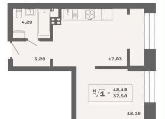 Продаю 1-ком. квартиру, 37.5 м2, Новосибирск, метро Заельцовская, Красногорская улица