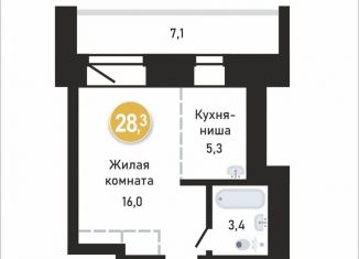 Продам квартиру студию, 28.5 м2, Благовещенск, Загородная улица, 47