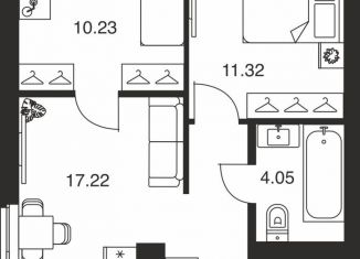 Продаю 2-ком. квартиру, 46.6 м2, 