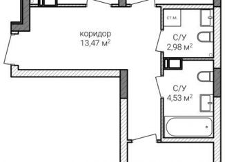 Продается двухкомнатная квартира, 70.5 м2, Нижний Новгород, метро Горьковская