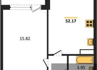 Однокомнатная квартира на продажу, 52.2 м2, Воронеж, Московский проспект, 132, Центральный район