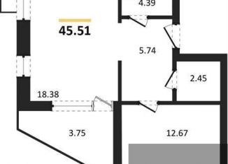 Продается 1-ком. квартира, 45.5 м2, Воронеж, Железнодорожный район, набережная Чуева, 7