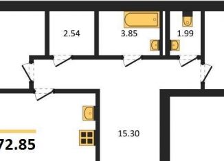 Продам 2-ком. квартиру, 72.8 м2, Павловск