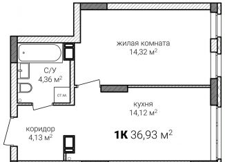 Продается 1-ком. квартира, 36.9 м2, Нижний Новгород, Советский район