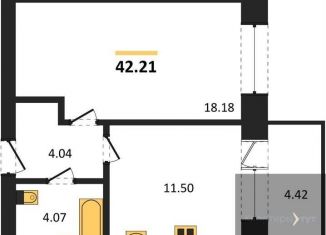 Продаю однокомнатную квартиру, 42.2 м2, Павловск