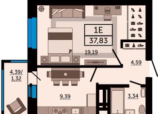 Продажа 1-ком. квартиры, 37.8 м2, Ростовская область