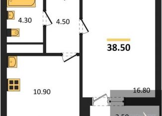 Продаю 1-комнатную квартиру, 38.5 м2, Воронеж, Центральный район, улица Шишкова, 140Б/6