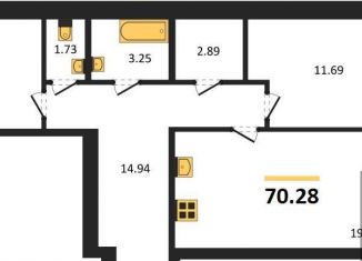 2-ком. квартира на продажу, 70.3 м2, Богучар