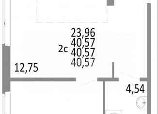 Продается однокомнатная квартира, 40.6 м2, Челябинск