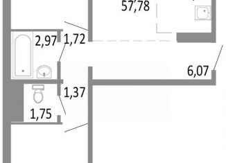 Продажа трехкомнатной квартиры, 56.4 м2, Челябинск