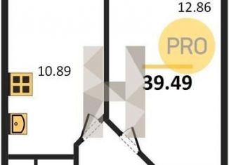 1-комнатная квартира на продажу, 39.5 м2, Ростовская область