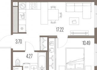 Продажа 1-ком. квартиры, 35.7 м2, Санкт-Петербург, муниципальный округ Гавань