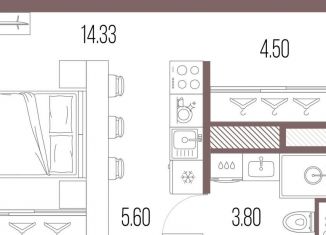 Продается квартира студия, 28.2 м2, Санкт-Петербург, метро Василеостровская