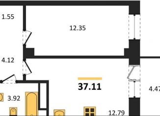 Продажа 1-ком. квартиры, 37.1 м2, Ростовская область, улица Ерёменко, 115