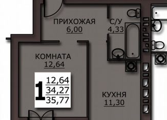 1-ком. квартира на продажу, 35.8 м2, Иваново, Фрунзенский район, улица Куликова, 8