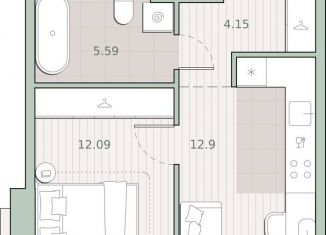 Продам 1-комнатную квартиру, 34.7 м2, Москва, метро Кунцевская