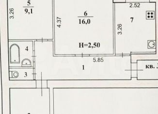 Продам 3-комнатную квартиру, 59 м2, Волгоград, улица Ткачёва, 7Б, Центральный район