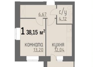 1-ком. квартира на продажу, 38.2 м2, Муром, Муромская улица, 25А