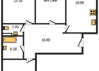 Продаю 3-комнатную квартиру, 87.5 м2, Воронеж, Советский район, улица Курчатова, 26Б