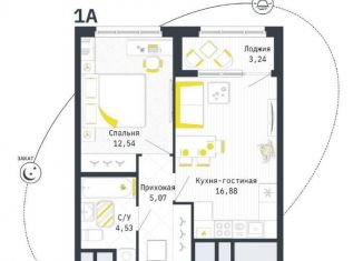 Продажа 1-комнатной квартиры, 40.6 м2, Рязань, Октябрьский район, Шереметьевская улица, 12к4