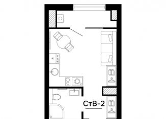 Продается квартира студия, 21.9 м2, Астрахань, улица Татищева, 12