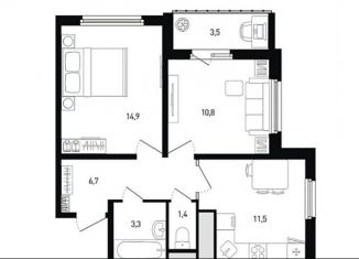 Продается 2-ком. квартира, 50.4 м2, Ростов-на-Дону, Советский район, проспект Солженицына, 13/1