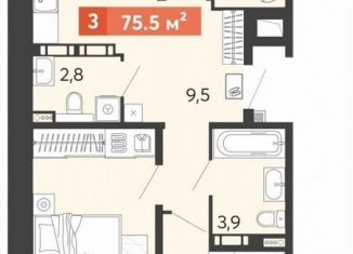 Продается 3-ком. квартира, 75.5 м2, Пензенская область