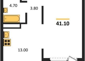 Продается однокомнатная квартира, 41.1 м2, Новосибирск, ЖК Галактика, улица Николая Островского, 195/6