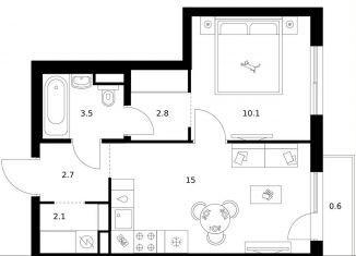 Продается 1-комнатная квартира, 36.8 м2, Москва, ЗАО