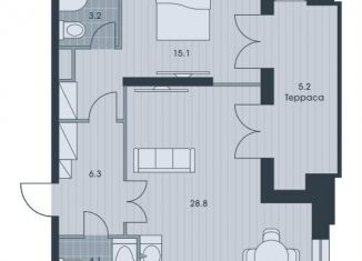 Продажа 1-комнатной квартиры, 62.7 м2, Москва, улица Архитектора Власова, 71к2, Обручевский район