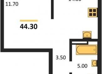 1-комнатная квартира на продажу, 44.3 м2, Новосибирск, метро Заельцовская