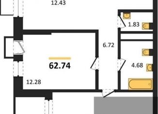 Продам 2-ком. квартиру, 62.7 м2, Воронеж, набережная Чуева, 7, Железнодорожный район