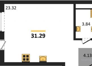 Продажа квартиры студии, 31.3 м2, Воронеж, набережная Чуева, 7