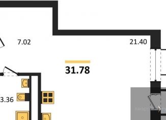 Квартира на продажу студия, 31.8 м2, Воронеж, набережная Чуева, 7