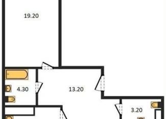 2-ком. квартира на продажу, 80.8 м2, Воронеж, улица Фёдора Тютчева, 93/4, ЖК Микрорайон Боровое