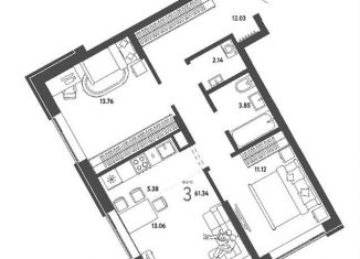 Продаю 3-комнатную квартиру, 61.3 м2, Новосибирск, метро Заельцовская