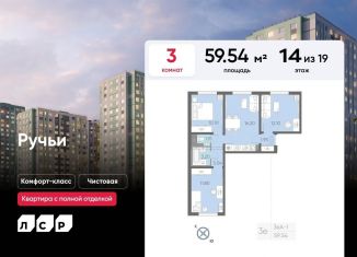 Продается 3-комнатная квартира, 59.5 м2, Санкт-Петербург, метро Академическая