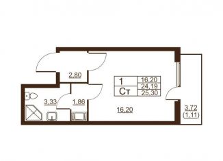 Квартира на продажу студия, 25.3 м2, Санкт-Петербург