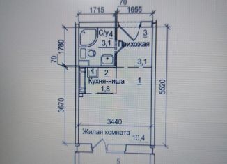 Сдам в аренду квартиру студию, 22 м2, посёлок Садовый, микрорайон Околица, 4