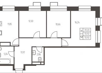 Продажа 3-комнатной квартиры, 70.9 м2, Ивантеевка