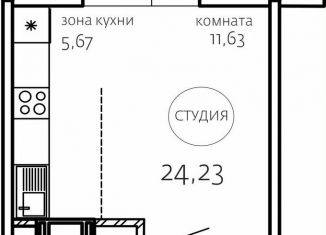 Продается квартира студия, 24.2 м2, Челябинск, Курчатовский район